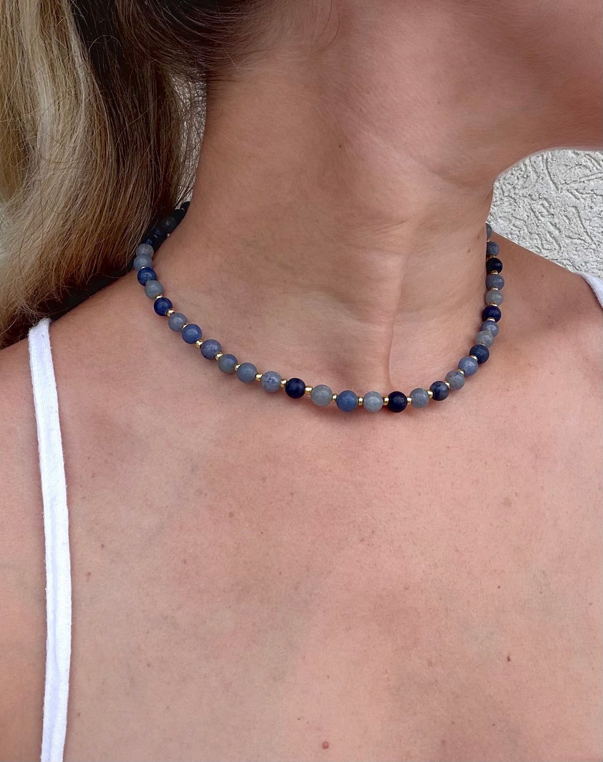 Blue Aventurine Necklace (17 in)